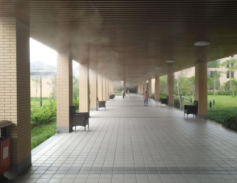 麗水養老院夏季休閑長廊噴霧降溫案例