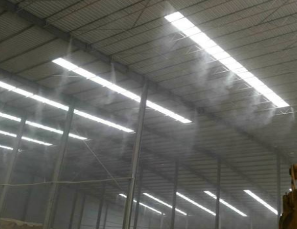 水泥廠用噴霧降塵系統(tǒng)運(yùn)作效果圖