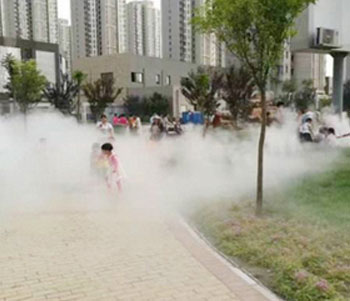 小區休閑區噴霧造景案例