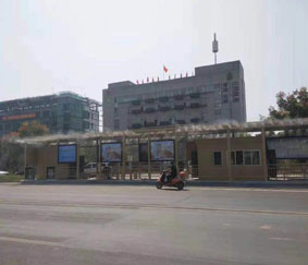 浙江佳實智能噴霧降溫系統(tǒng)應(yīng)用在浦江縣公交車站臺